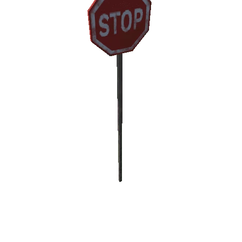 Sign - Stop - Square Pole